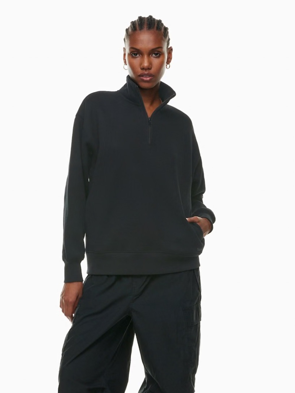 Aritzia Cozy Fleece Boyfriend 1/4 Zip Sweatshirt